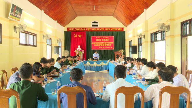 Thường trực Huyện ủy Đakrông giao ban với Đảng ủy các xã biên giới và các Đồn Biên phòng đóng quân...